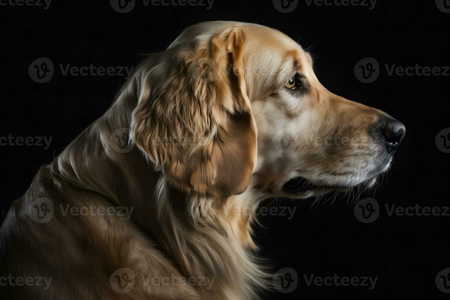 skönhet gyllene retriever hund. neuralt nätverk ai genererad foto