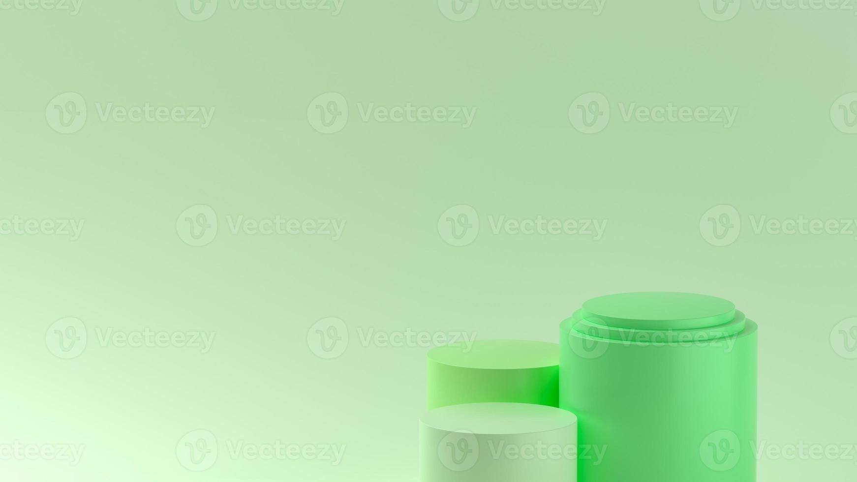 minimalistiska gröna nyanser produktscen för produktutställning eller kampanj foto