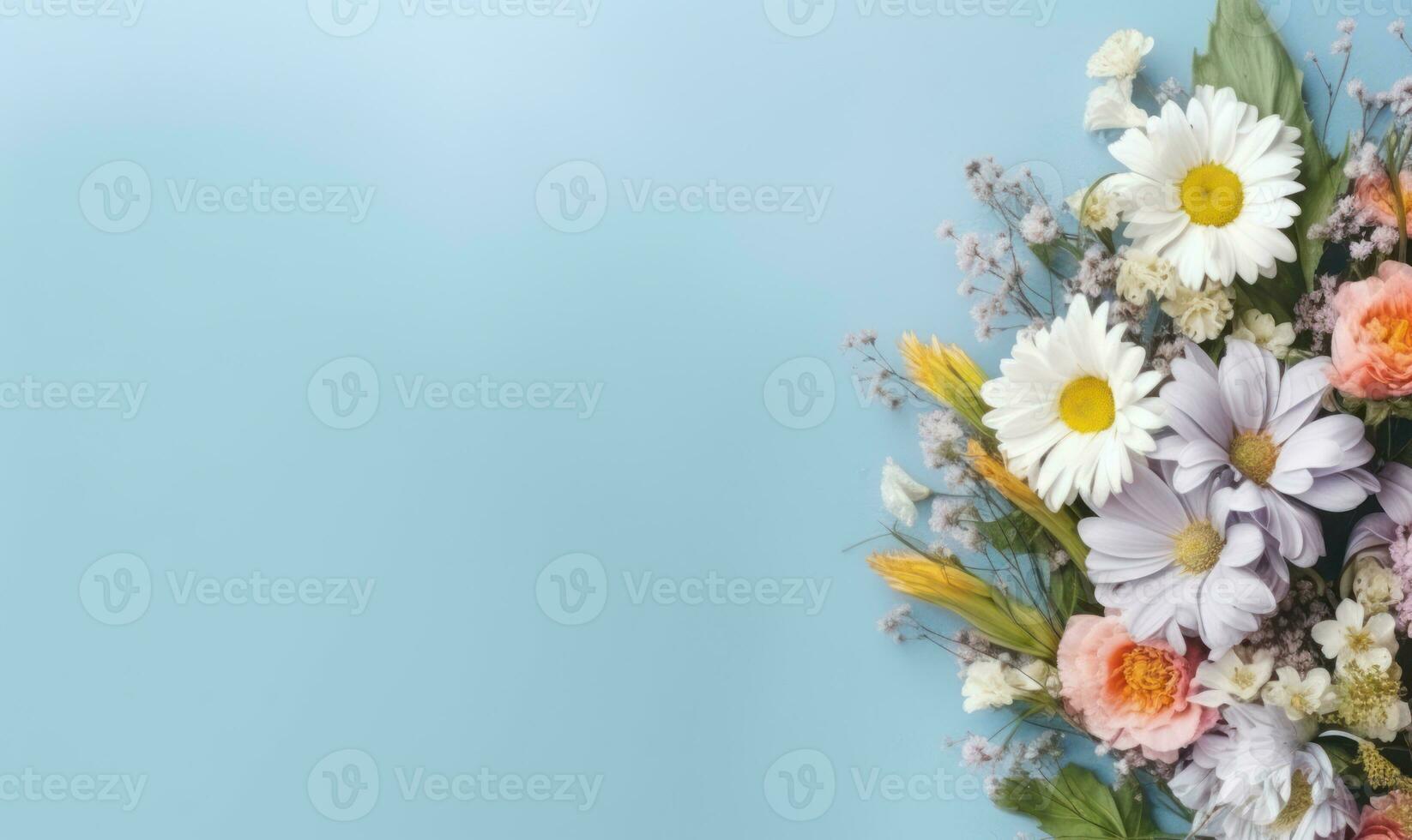 vibrerande bukett av blandad blommor. ai generativ foto