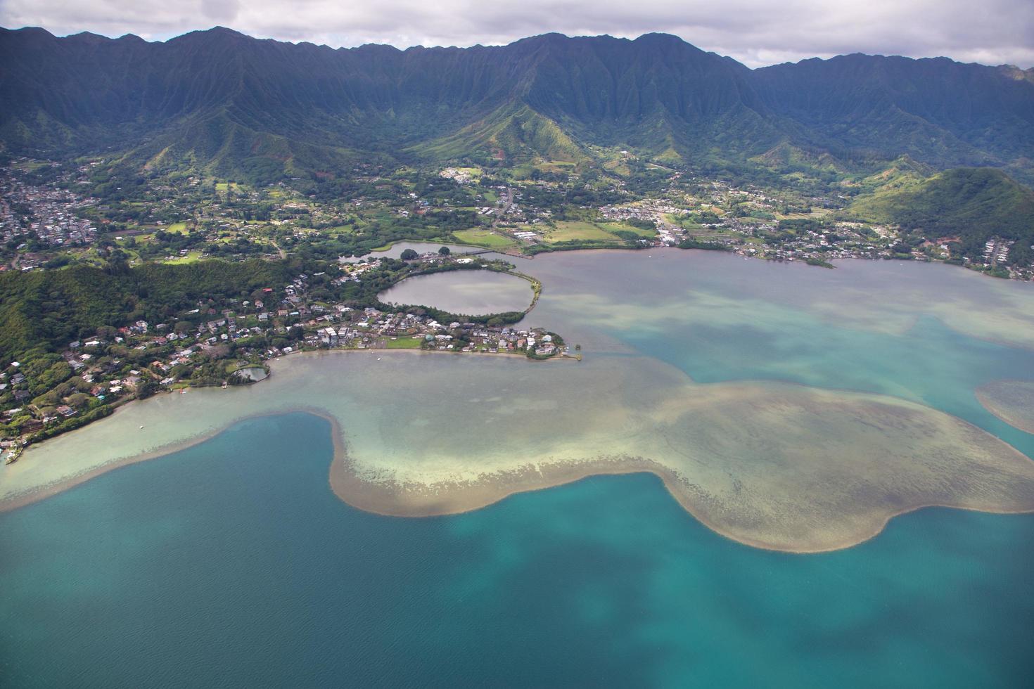 flygskott av oahu hawaii foto