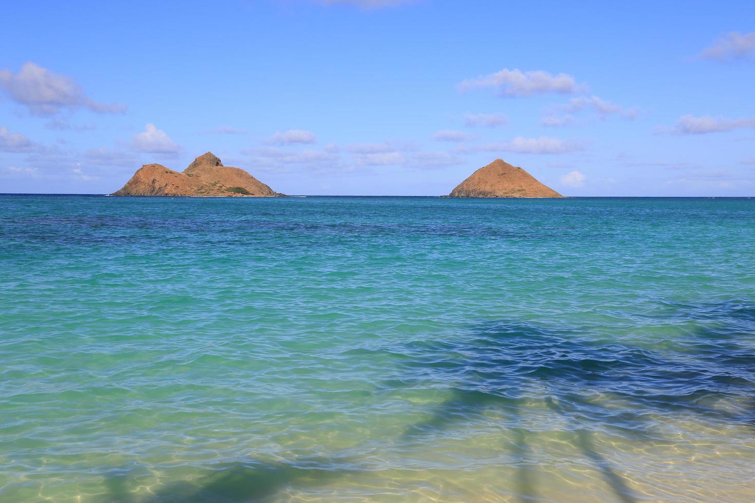 utsikt över lanikai beach hawaii foto