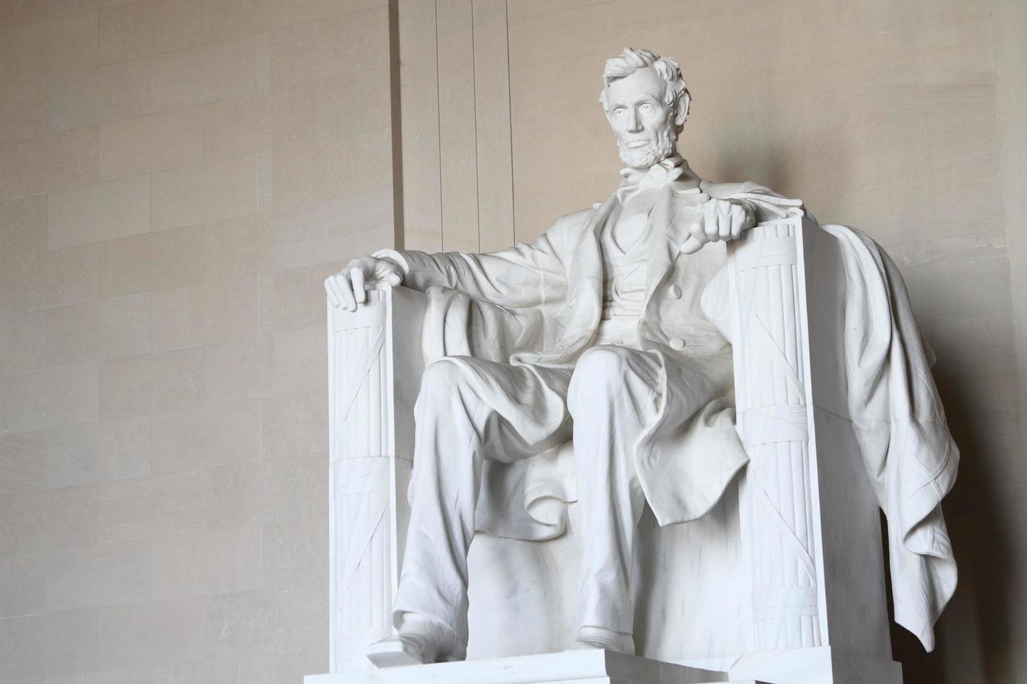 Abraham Lincoln -statyn i Washington DC foto