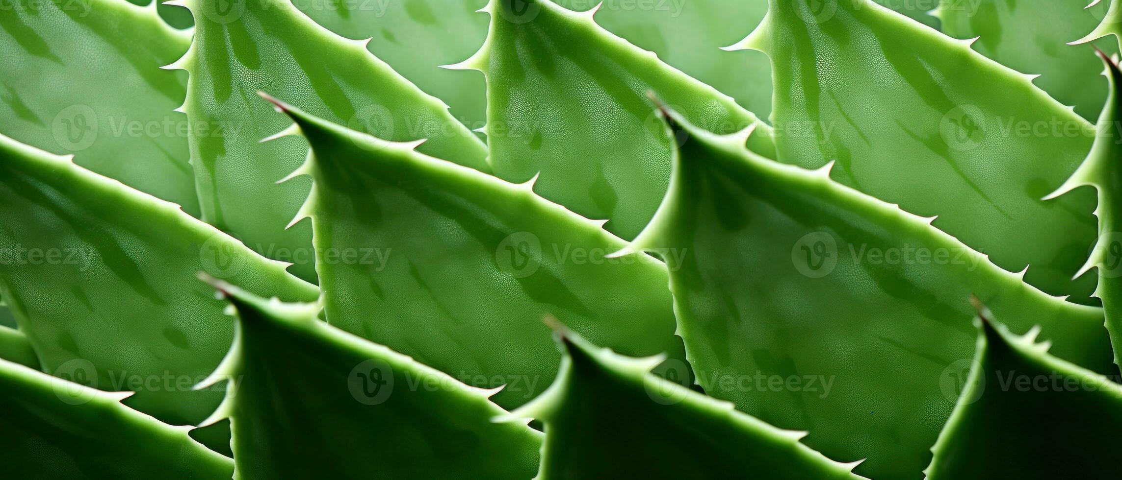 makro skott av aloe vera. ai generativ foto