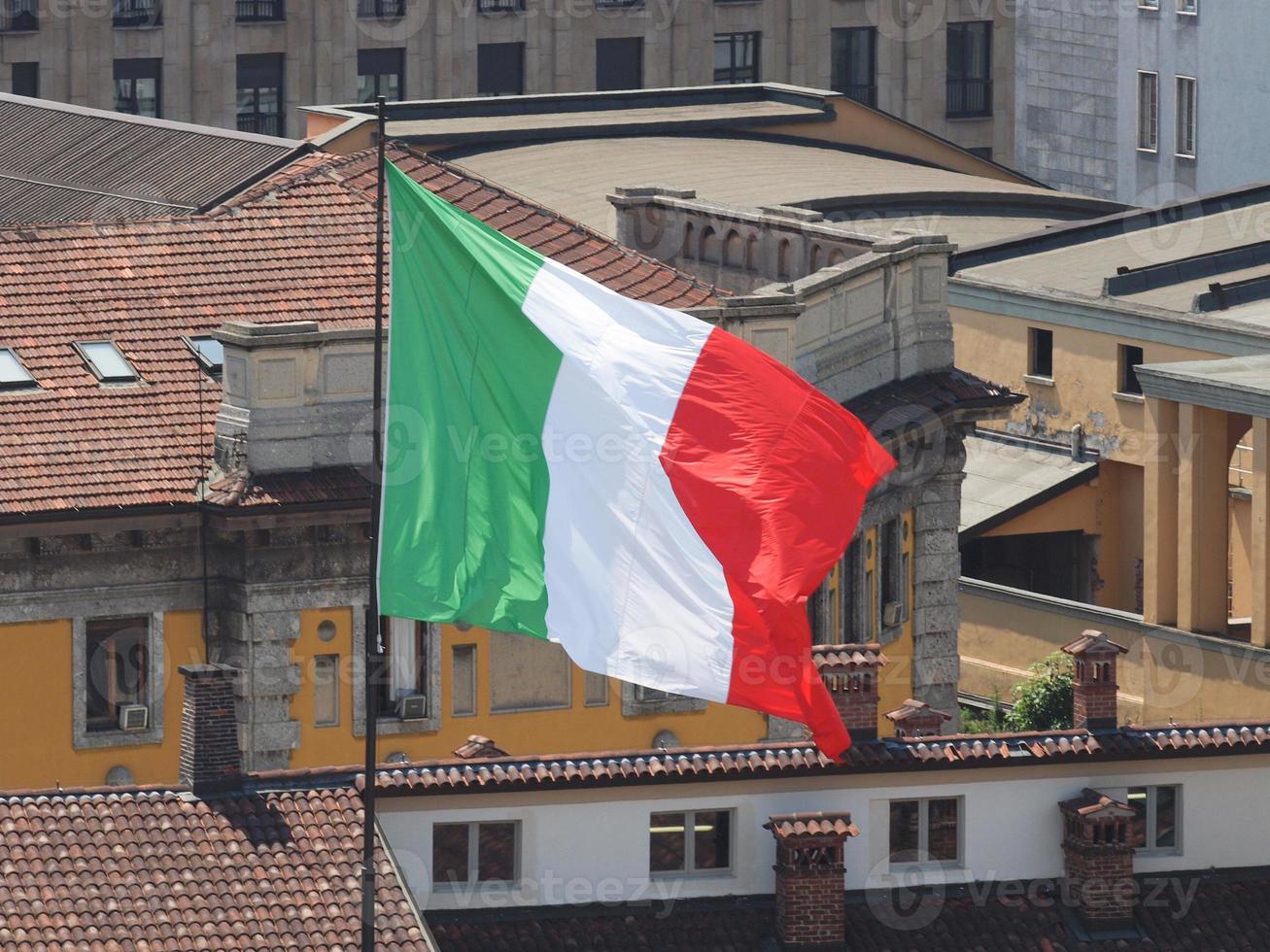 italiensk flagga i Italien foto
