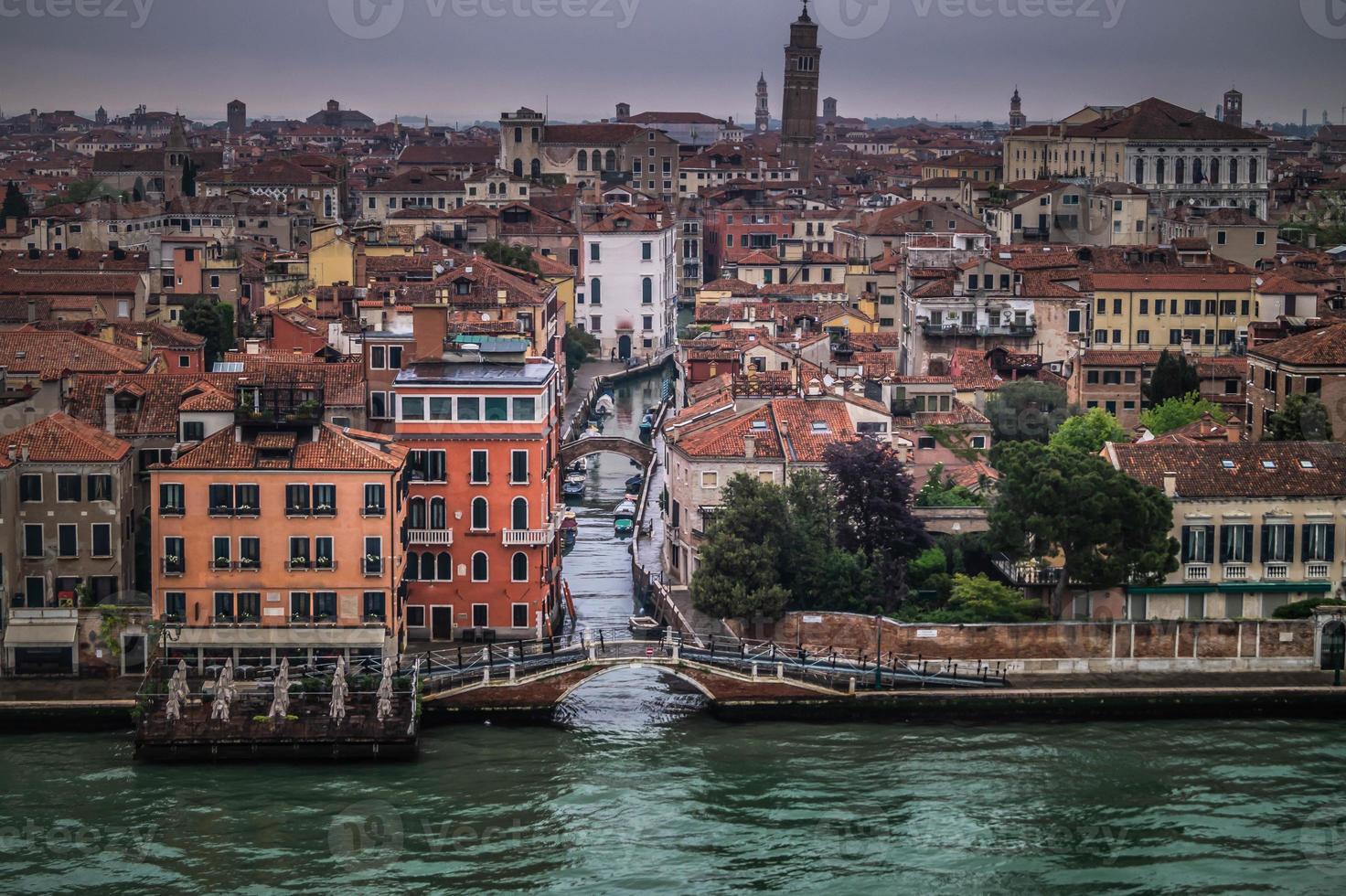 Venedig stad i lagunen i Adriatiska havet foto