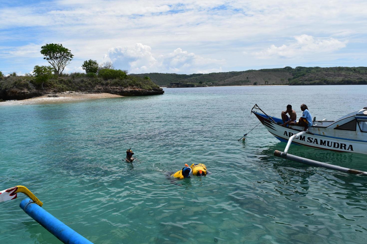 vacker havsnatur i Lombok, Indonesien foto