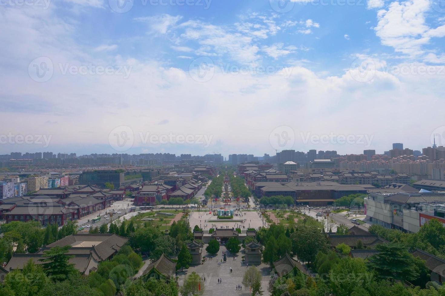 landskap av xian Kina från buddhistisk arkitektur dayan pagod foto