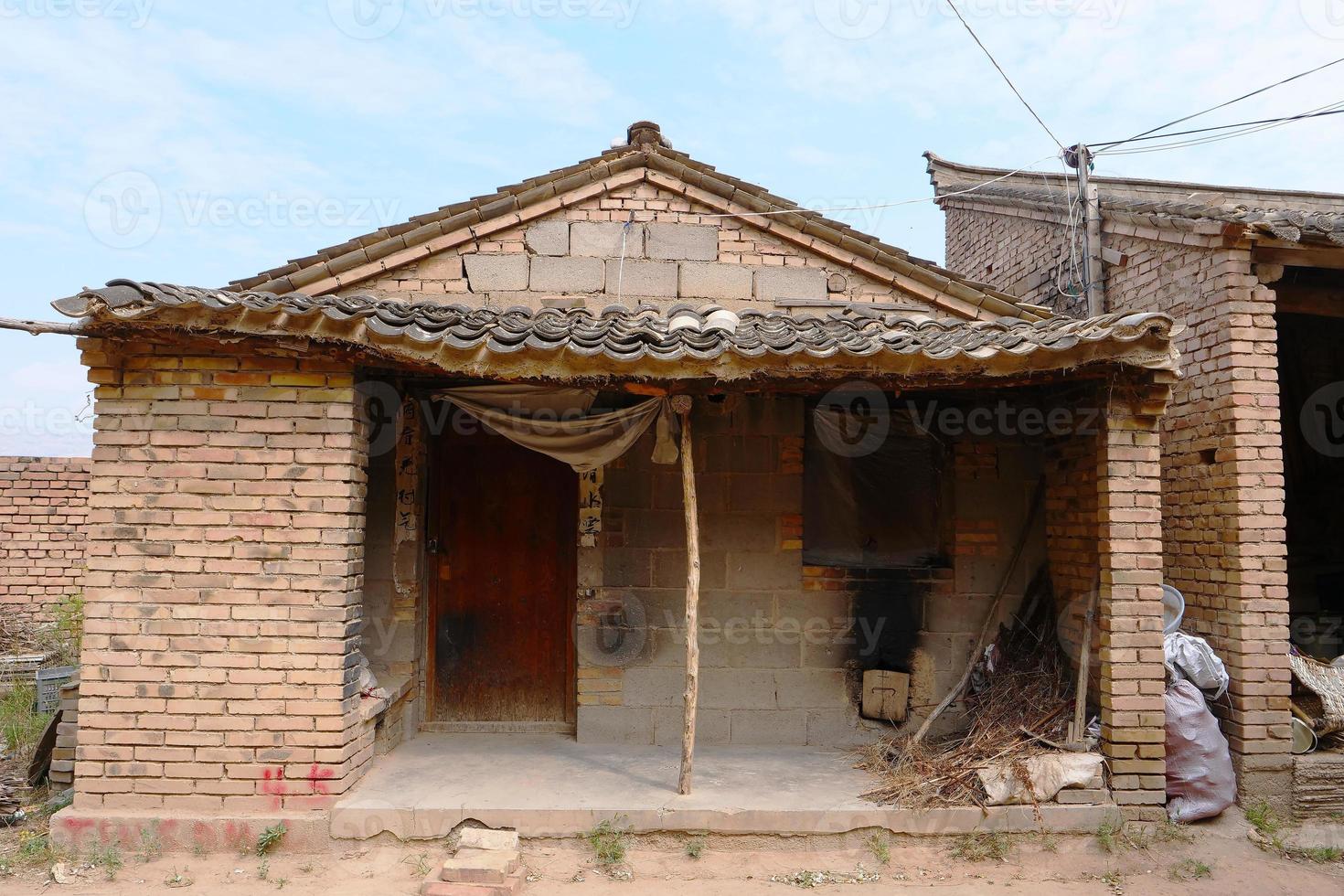 kinesiskt forntida arkitektur retrohus i Tianshui, Gansu Kina foto