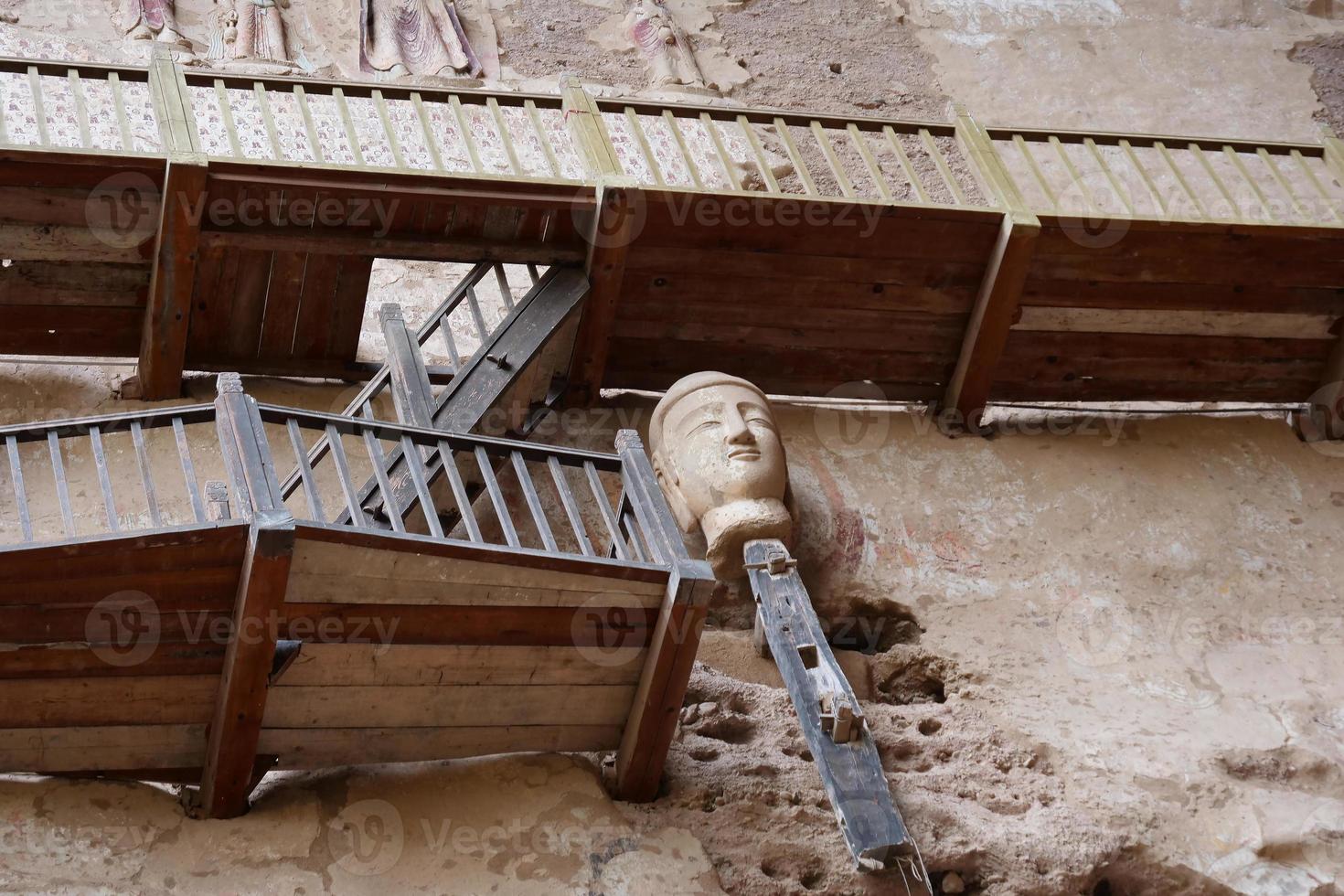 tempelgrottans reliefmålning i Tianshui Wushan Kina foto