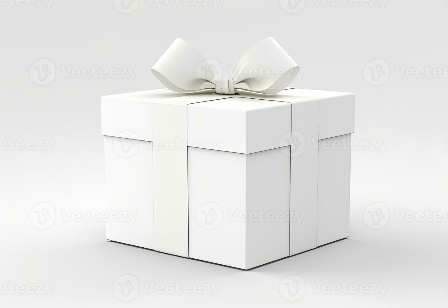 vit låda för gåva omslag mockup. ai genererad foto