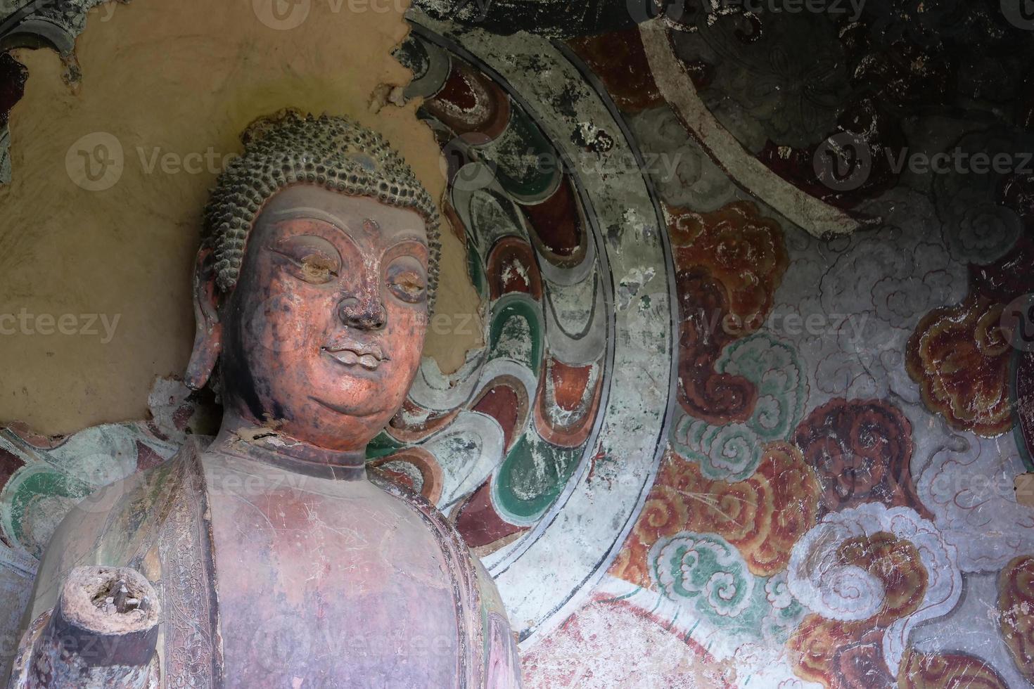 maijishan grottempel-komplex i tianshui stad, Gansu-provinsen Kina. foto