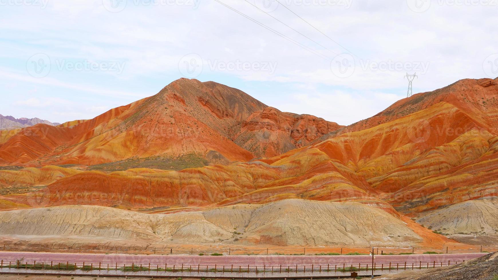 zhangyei danxia landform i Gansu Kina. foto