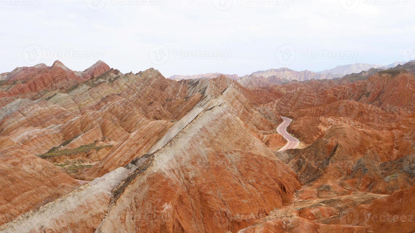 zhangyei danxia landform i Gansu Kina. foto