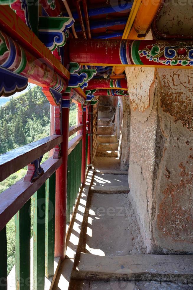 forntida grottor interiör i mati tempel, zhangye gansu Kina. foto