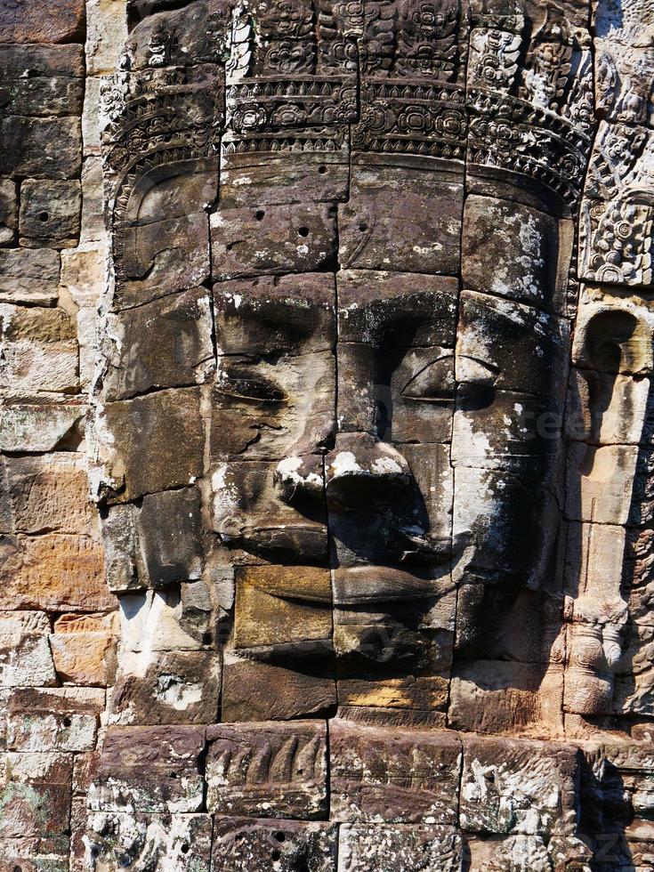 ansiktstorn vid bajonttemplet, Siem Reap Kambodja foto