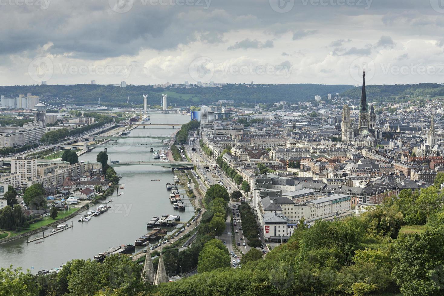 Rouens centrum i Frankrike foto