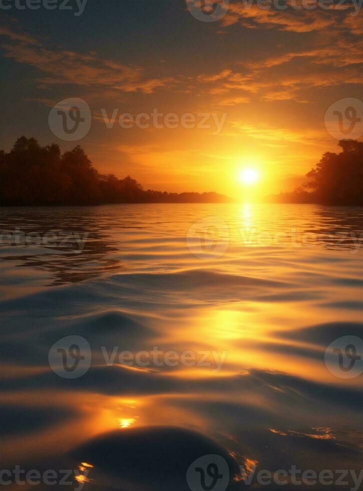 Sol Dropp i vatten foto