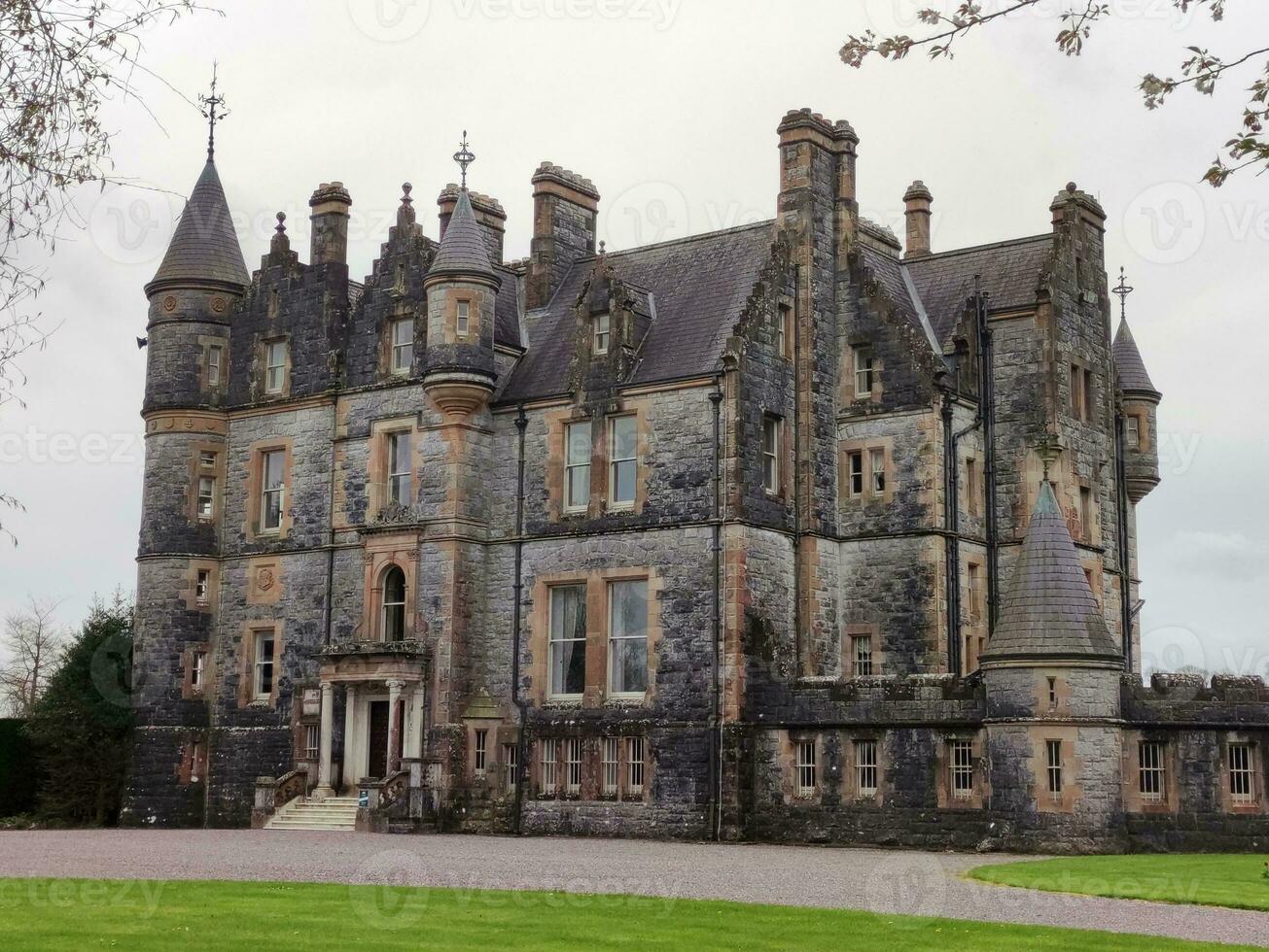 blarney slott hus i Irland, gammal gammal celtic fästning och slott foto