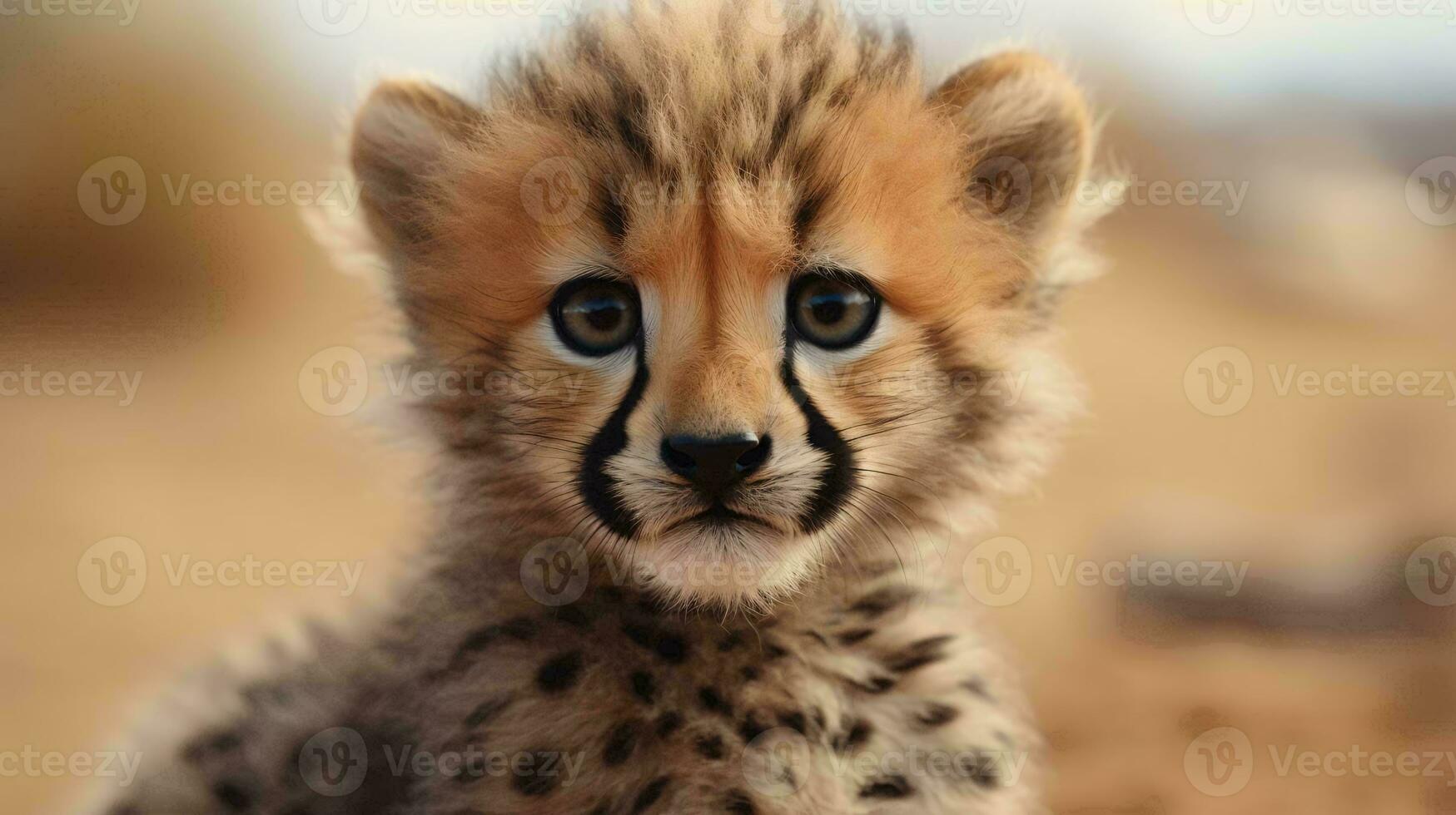 en stänga upp av en gepard ai genererad foto