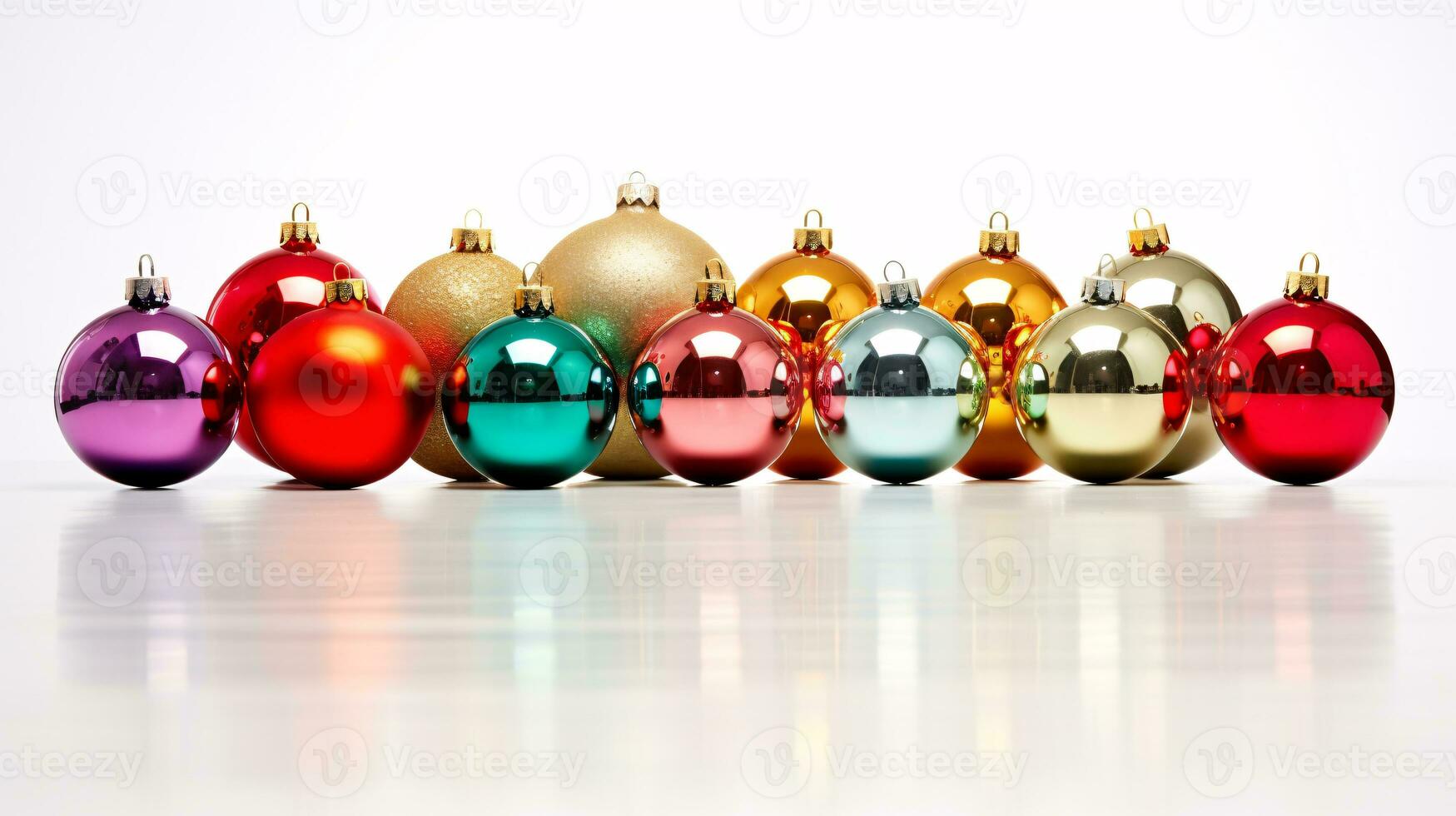 ai generativ festlig jul ornament med fängslande Färg variationer på en enda Färg bakgrund foto
