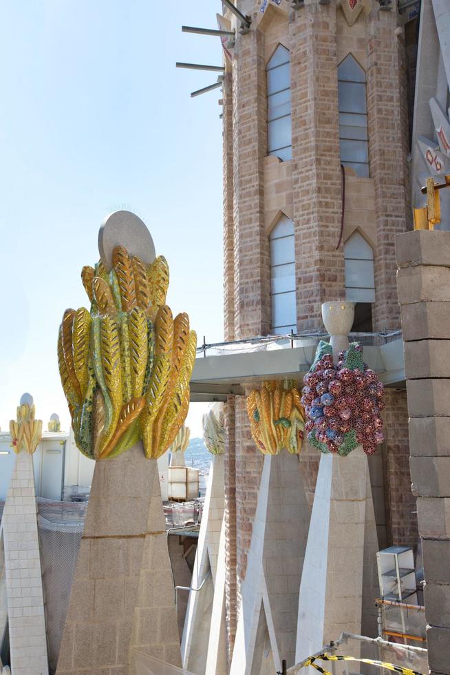 sagrada familia, designad av antoni gaudi, barcelona spanien foto