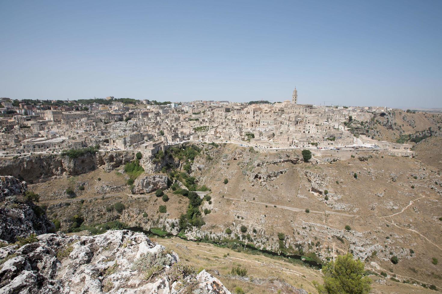 stadsbilden i matera italien, världsarv foto