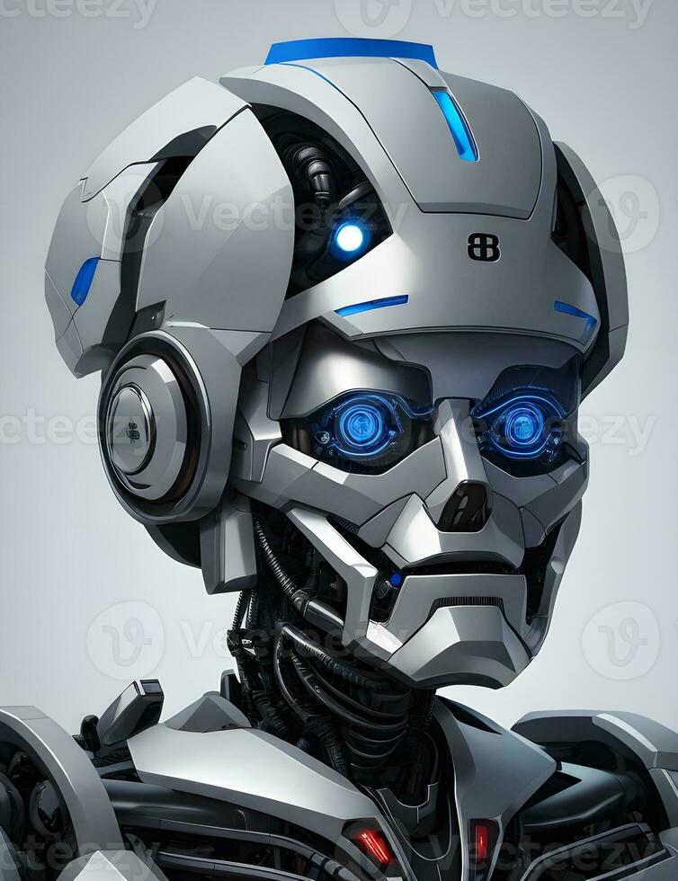 robot cyborg huvud foto