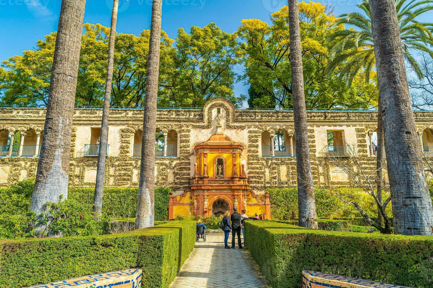 exteriör och trädgård av verklig alcazar destination i Sevilla foto