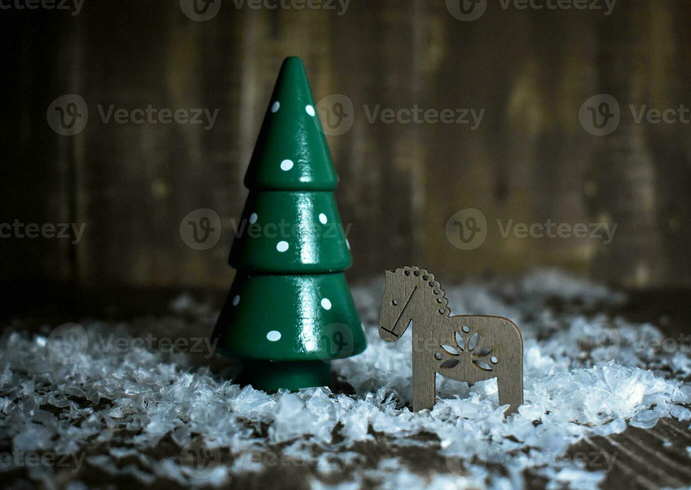 jul ornament på trä- bakgrund foto
