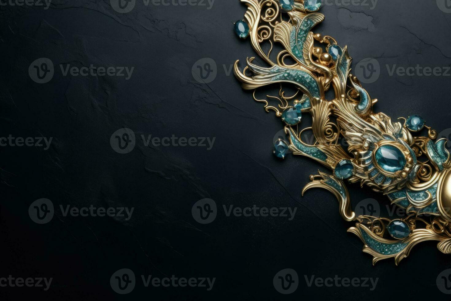 elegant drake inspirerad Smycken bitar bakgrund med tömma Plats för text foto