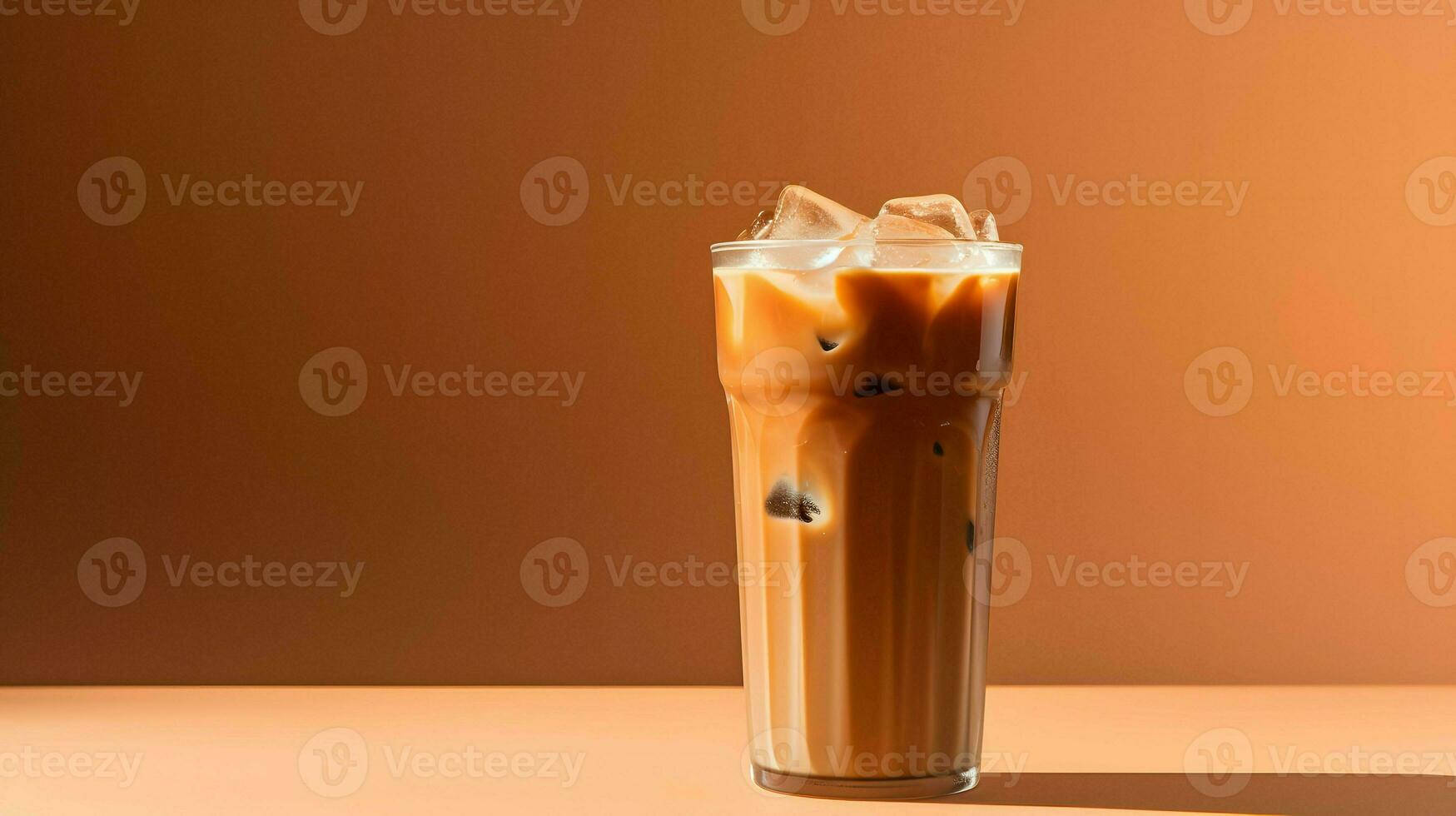 pumpa krydda latte, iced kaffe bakgrund Foto, generativ ai foto