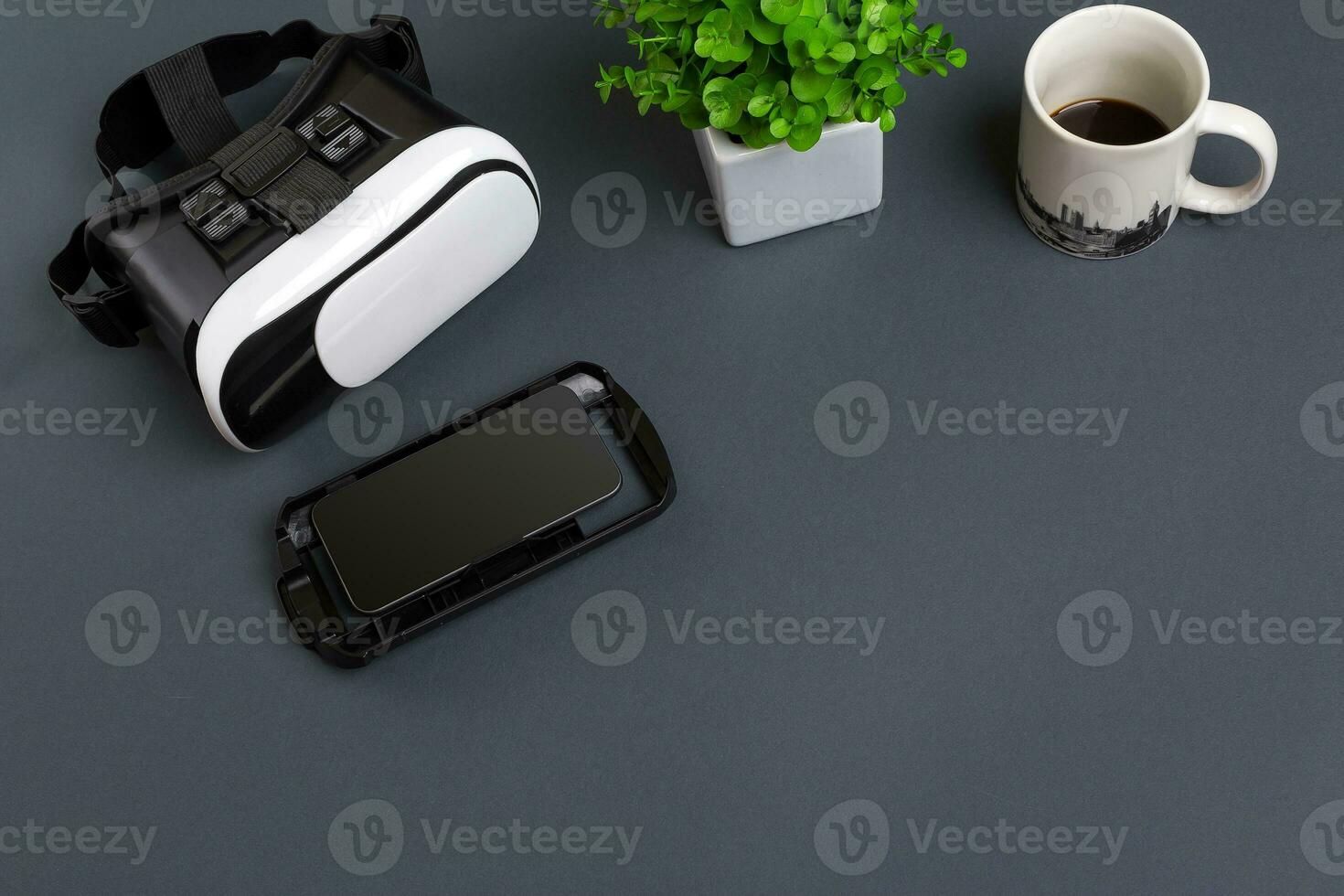 virtuell verklighet headset. topp se foto