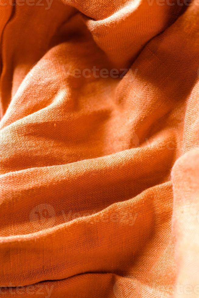 orange linnetyg textur bakgrund foto