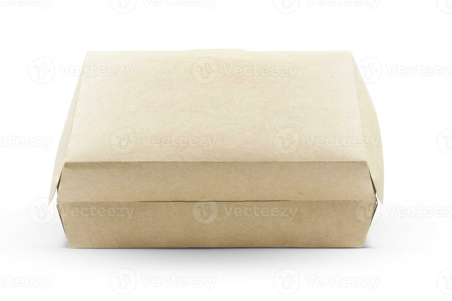mat kartong låda isolerat på vit bakgrund foto