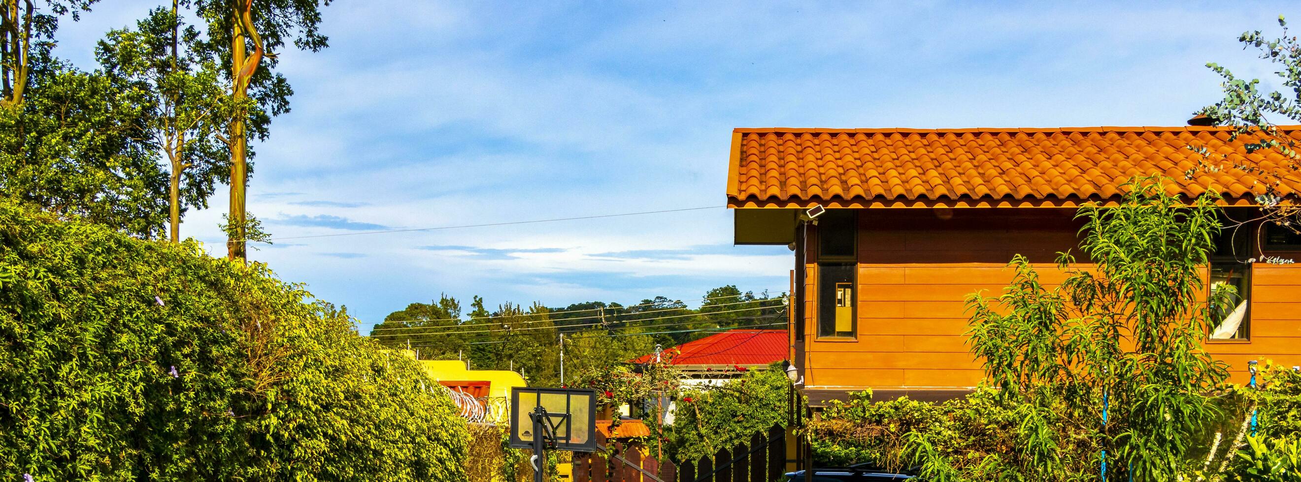 para heredia costa rica 2022 skön berg landskap stad panorama skog träd natur costa rica. foto