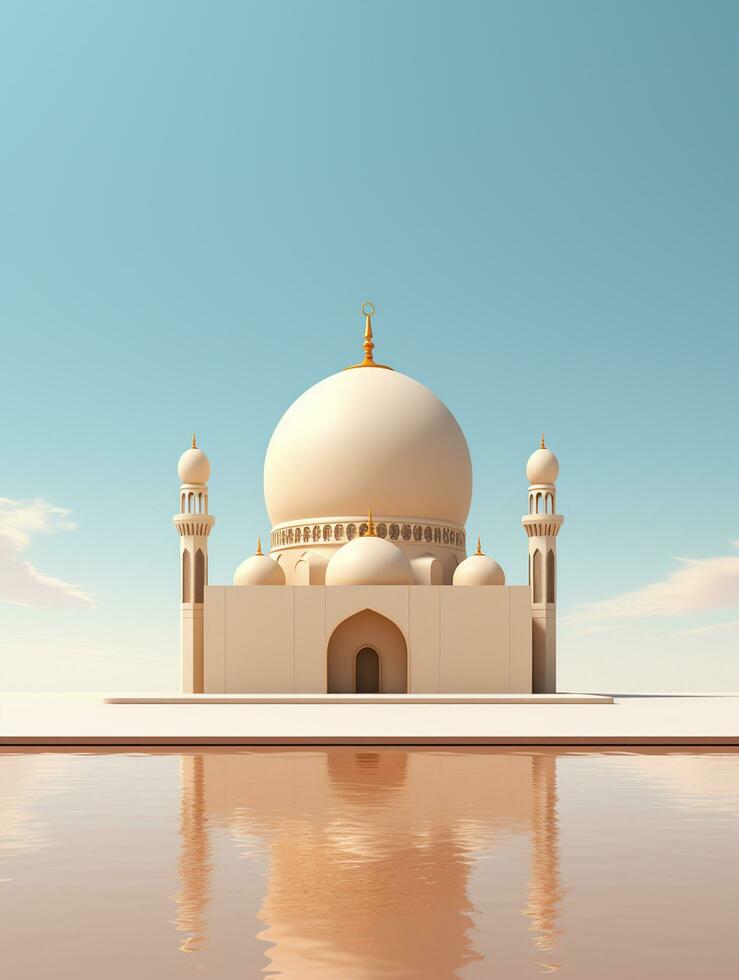 islamic ramadan hälsning kort design med islamic bakgrund sammansättning ai genererad foto