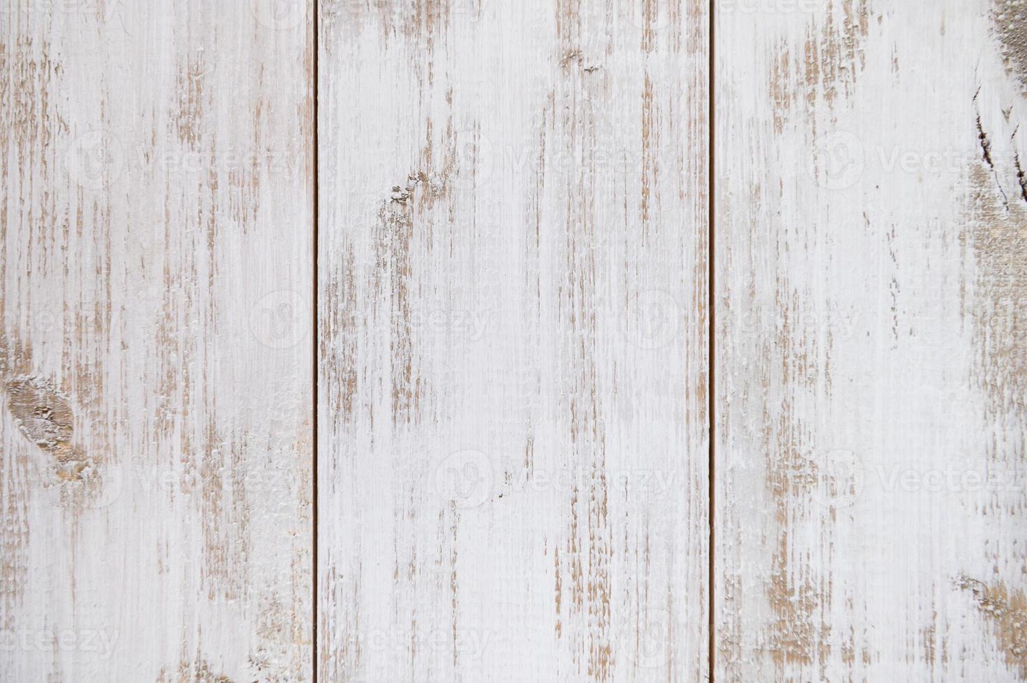 närbild av gammal vit brun trä planka textur bakgrund foto