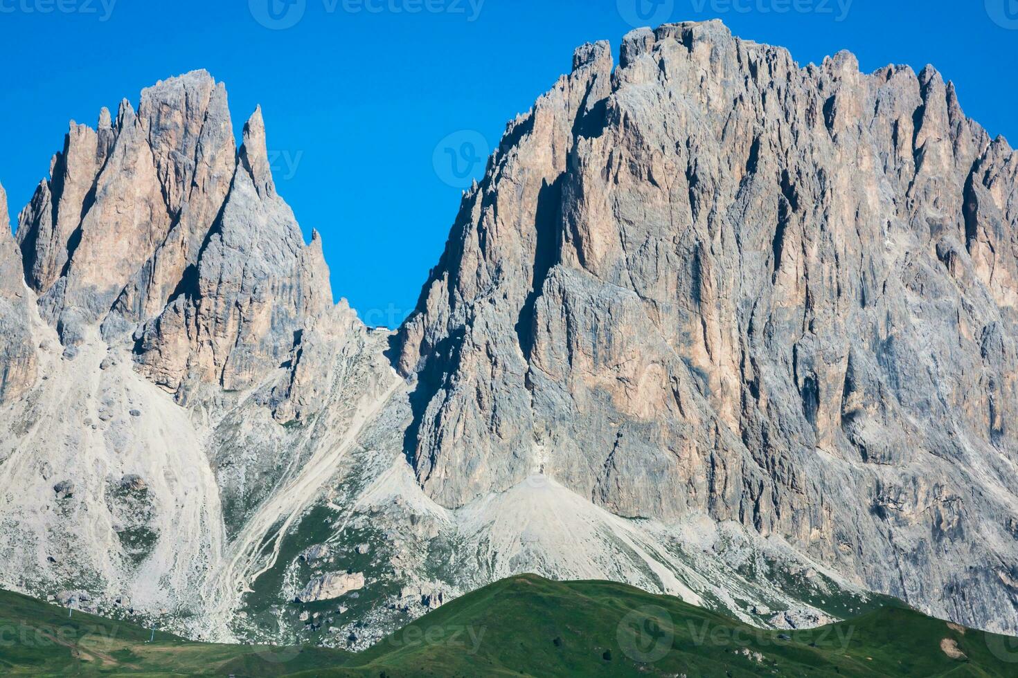 sass pordoi söder ansikte 2952 m i gruppo del sella, dolomiter bergen i alps foto