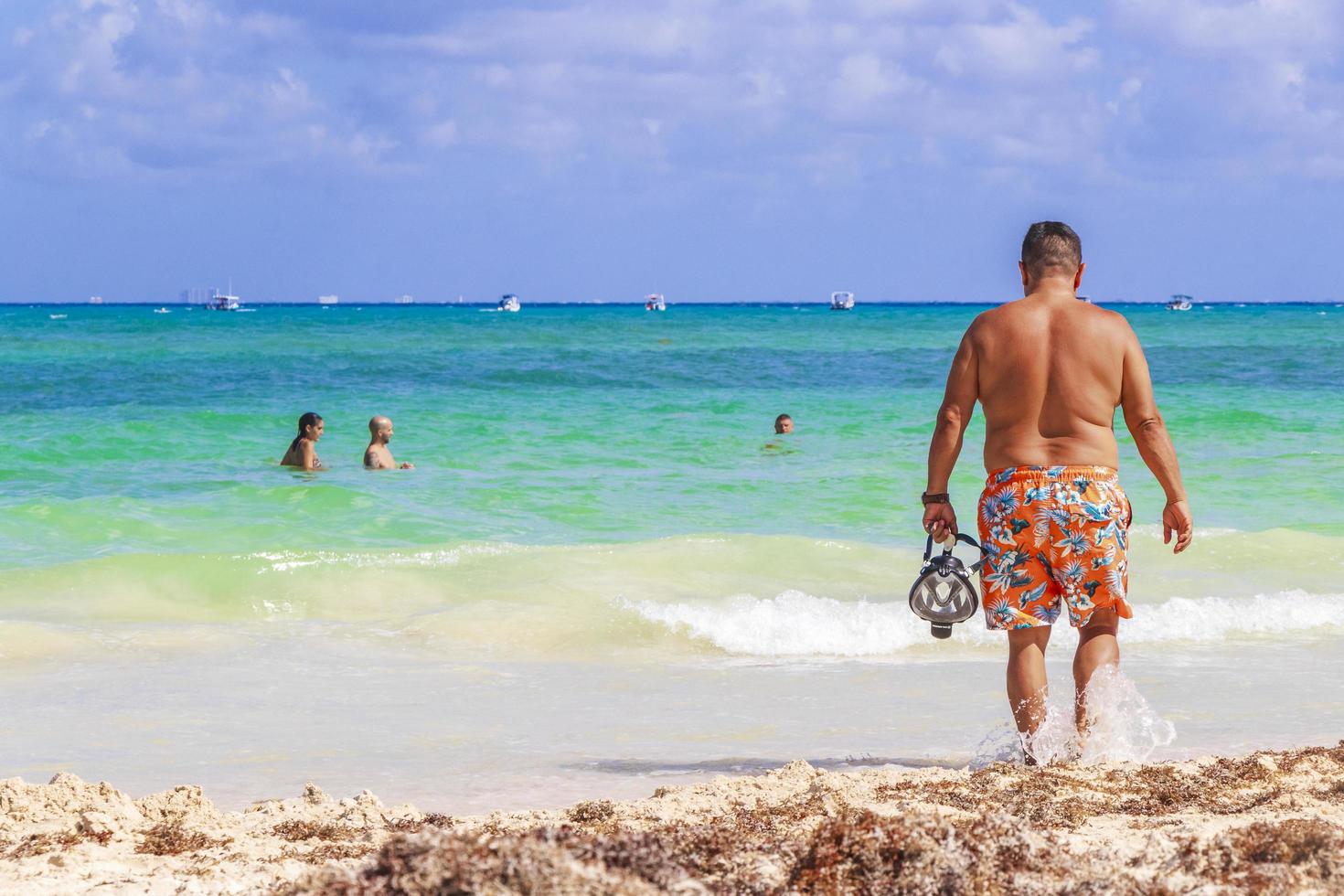 tropisk mexikansk strand 88 punkter esmeralda playa del carmen mexico. foto