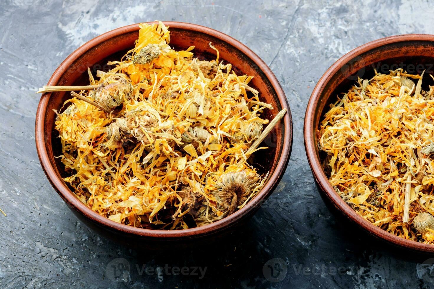 torkades calendula eller ringblomma blommor foto