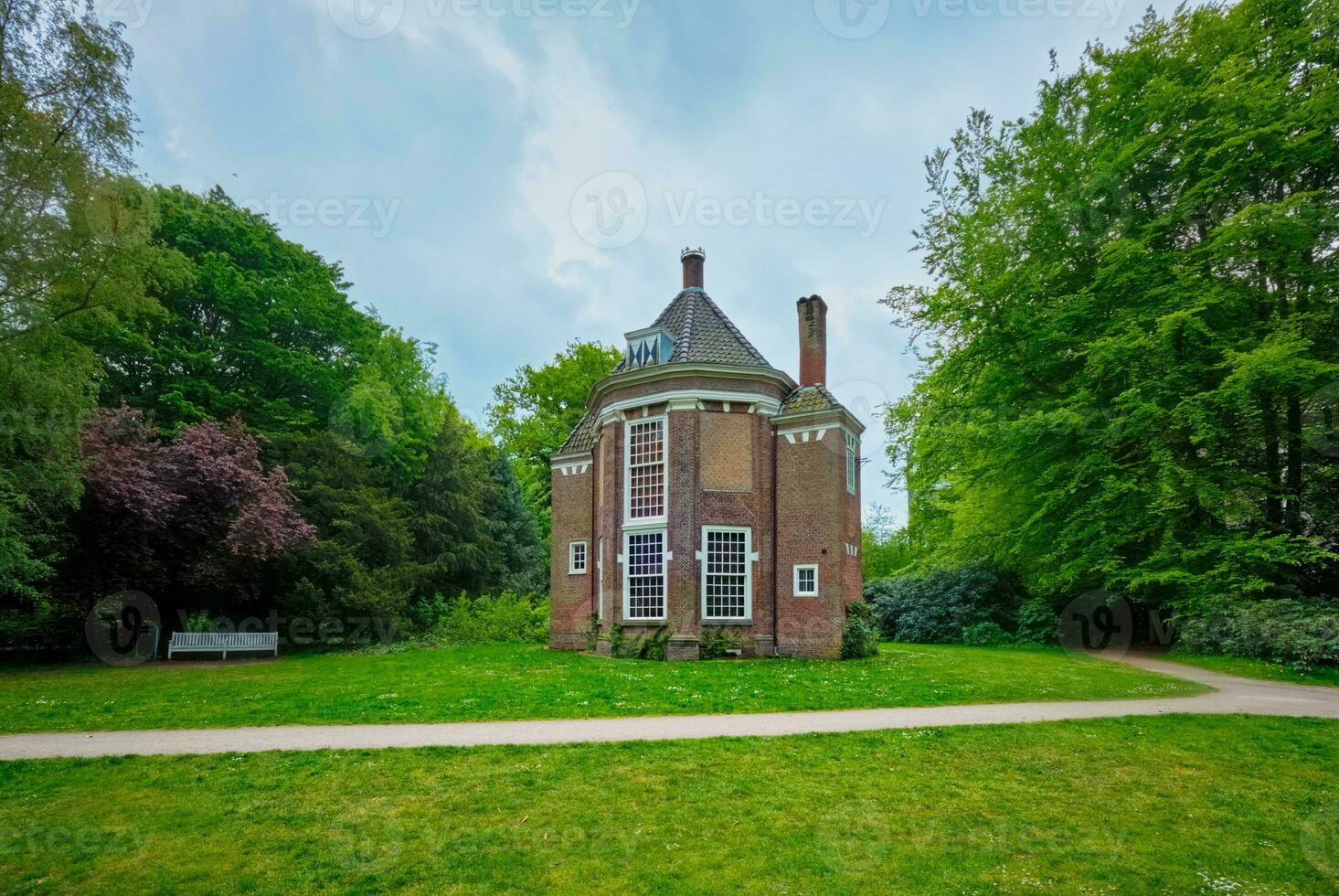 17:e århundrade te hus theeuis i parkera Arendsdorp, de Haag, nederländerna foto