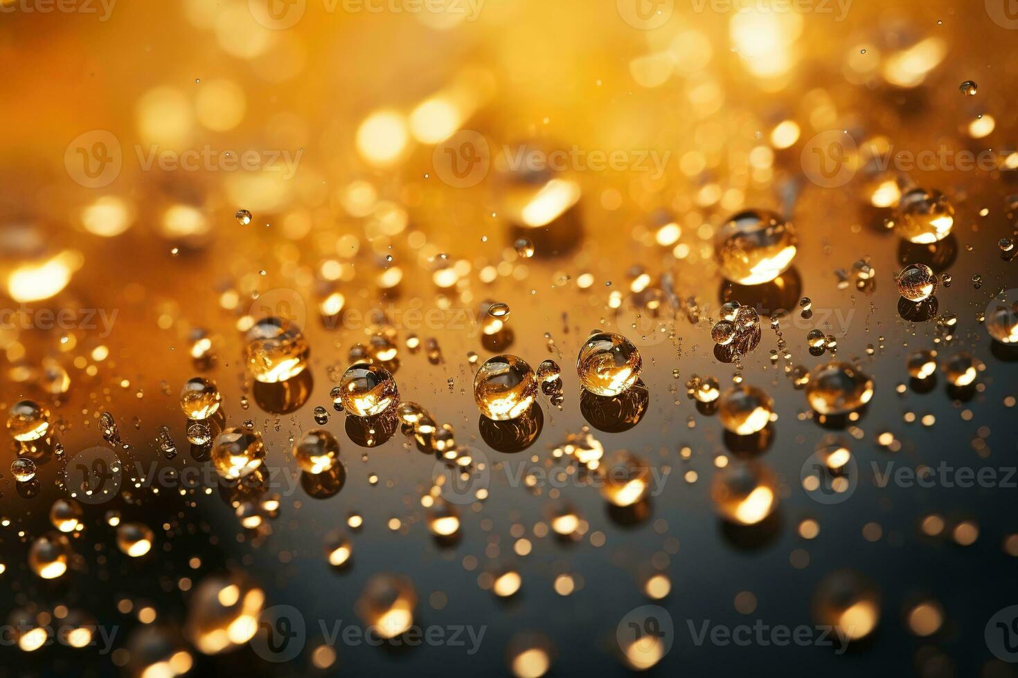 abstrakt guld vatten släppa bakgrund. ai genererad. foto
