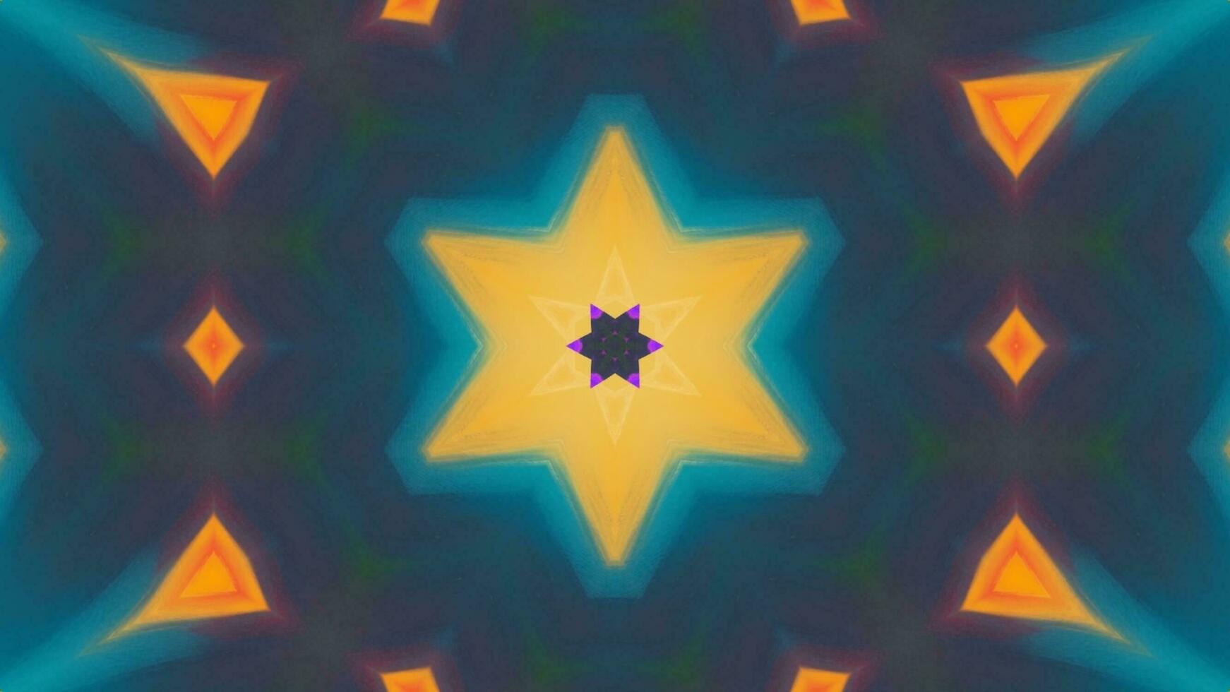 fantastisk abstrakt kalejdoskop bakgrund. unik Flerfärgad mosaik- textur i sömlös geometrisk mönster foto