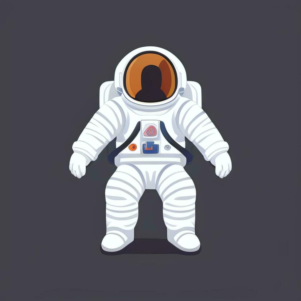 ai genererad astronaut klämma konst ikon klistermärke dekoration enkel bakgrund foto