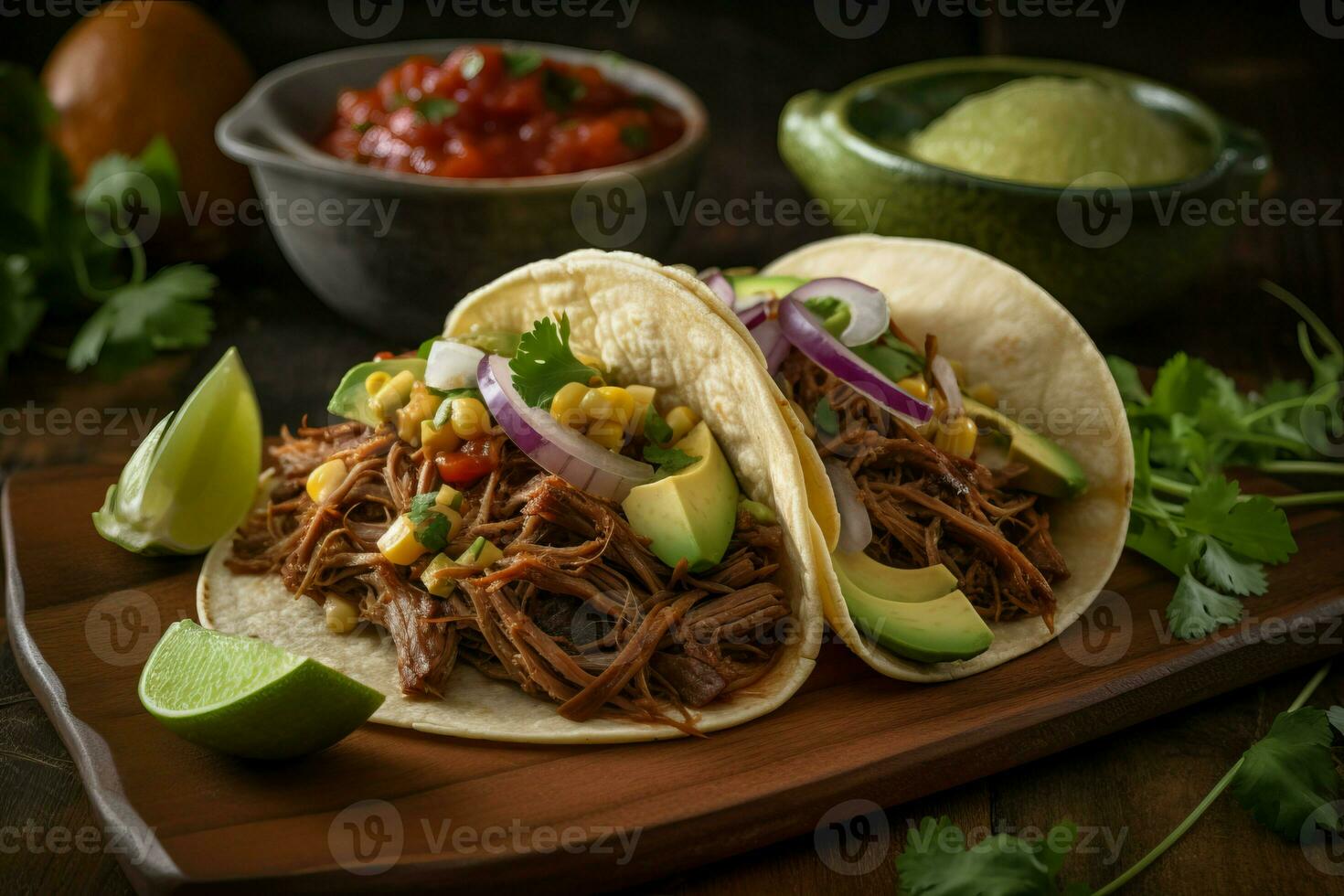 taco mexikansk maträtt snabb mat. generera ai foto
