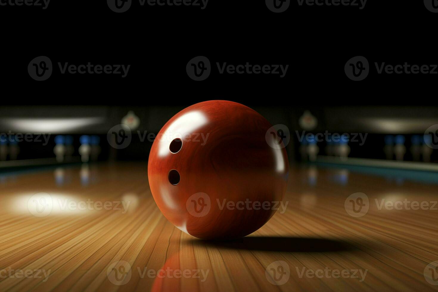 bowling boll närbild. generera ai foto