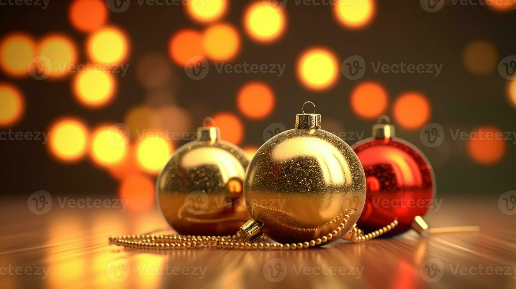 vinter- säsong- glad jul och Lycklig ny år bakgrund tapet, mall, baner, affisch, Semester design, skön jul boll sfär jul träd prydnad. ai genererad. foto
