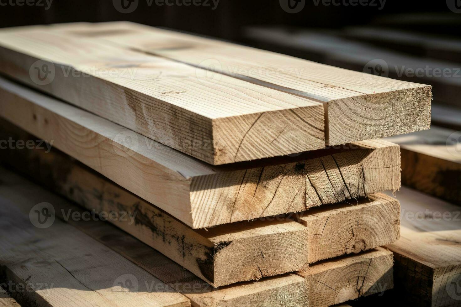 trä- virke, industriell trä, timmer. tall trä timmer. generativ ai foto