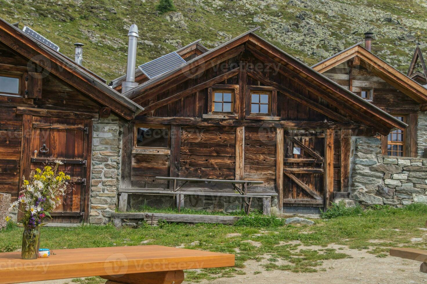 helgon martin, alpage de la vieille, valais, schweiziska foto