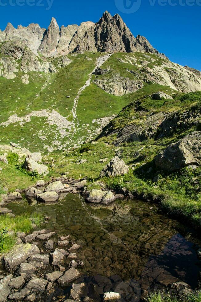 cheserys, massif av mont blanc,chamonix,haute savoie, frankrike foto